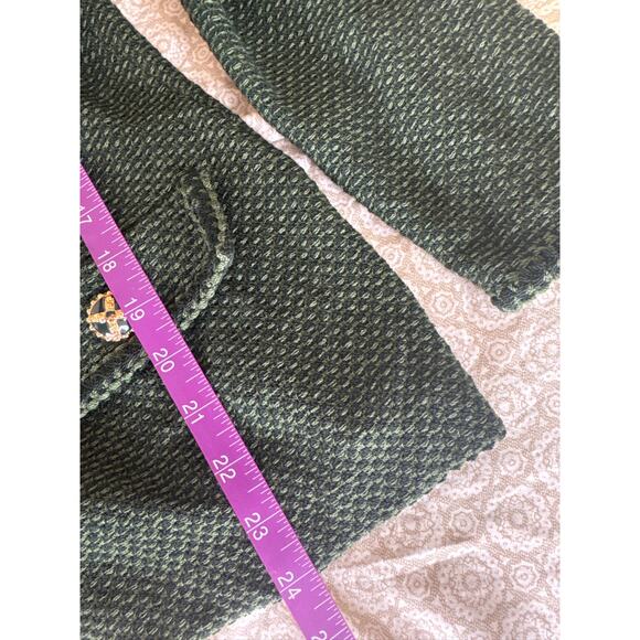 St. John Collection Classic Green Tweed Knit Blazer Size 6 - Picture 7 of 7